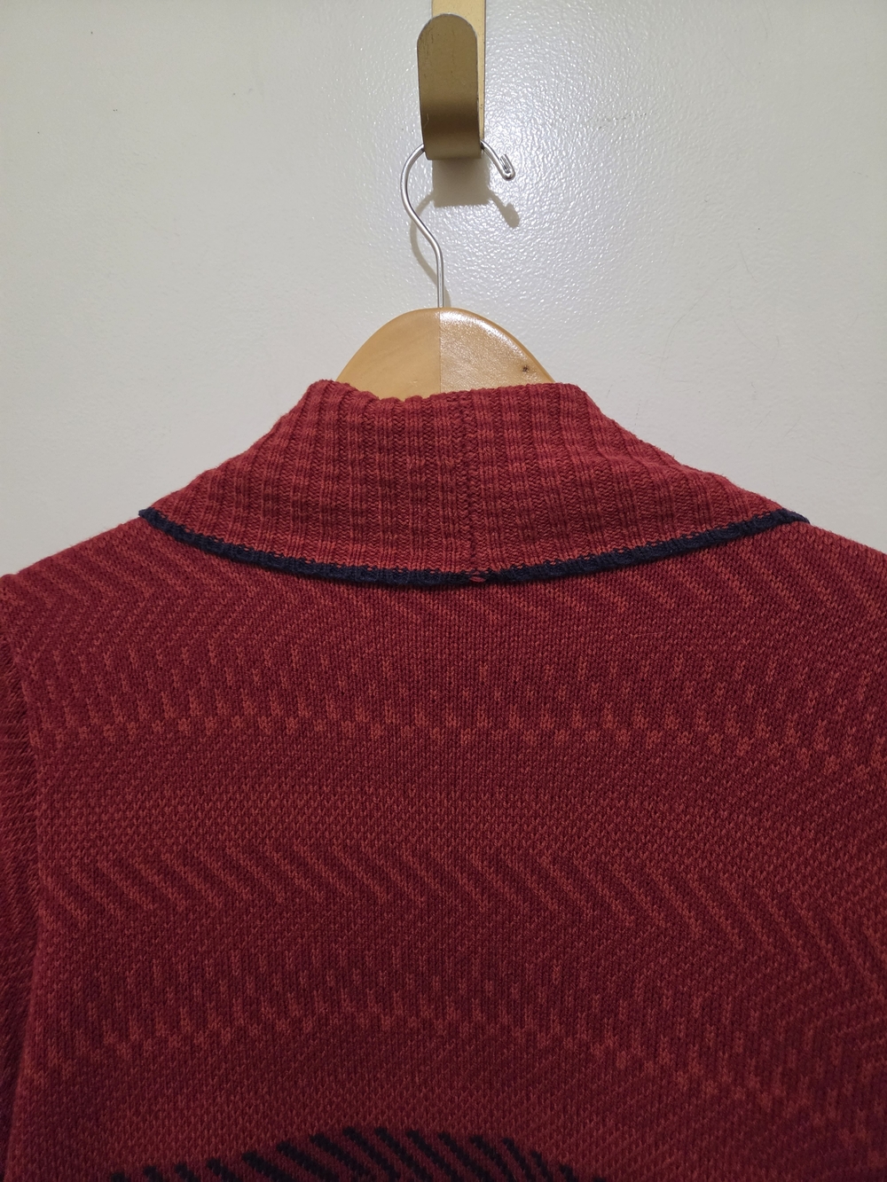 CAbi Red Open-Front Patterned Cardigan Sweater - Picture 8 of 10